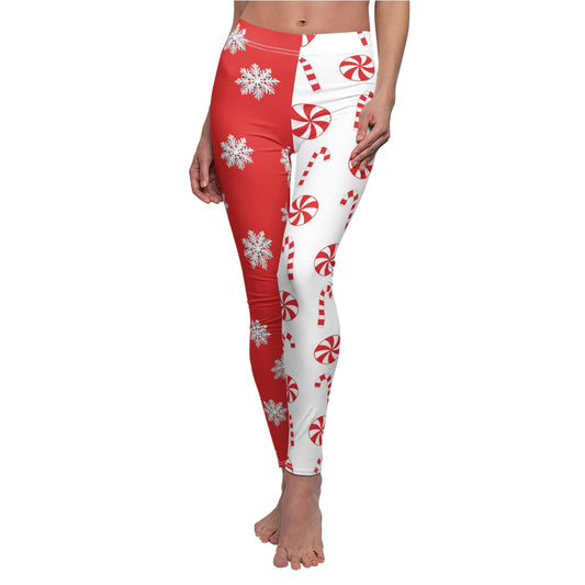 Snowflake Candy Cane Leggings