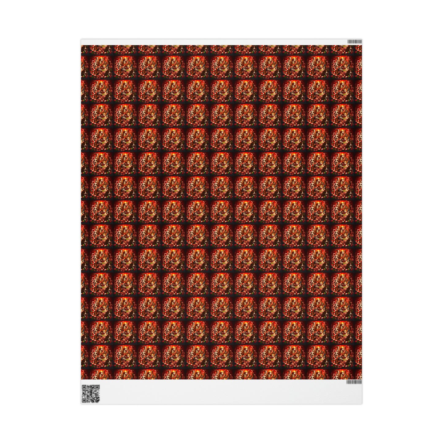 Puppy Candy Cane Wrapping Papers
