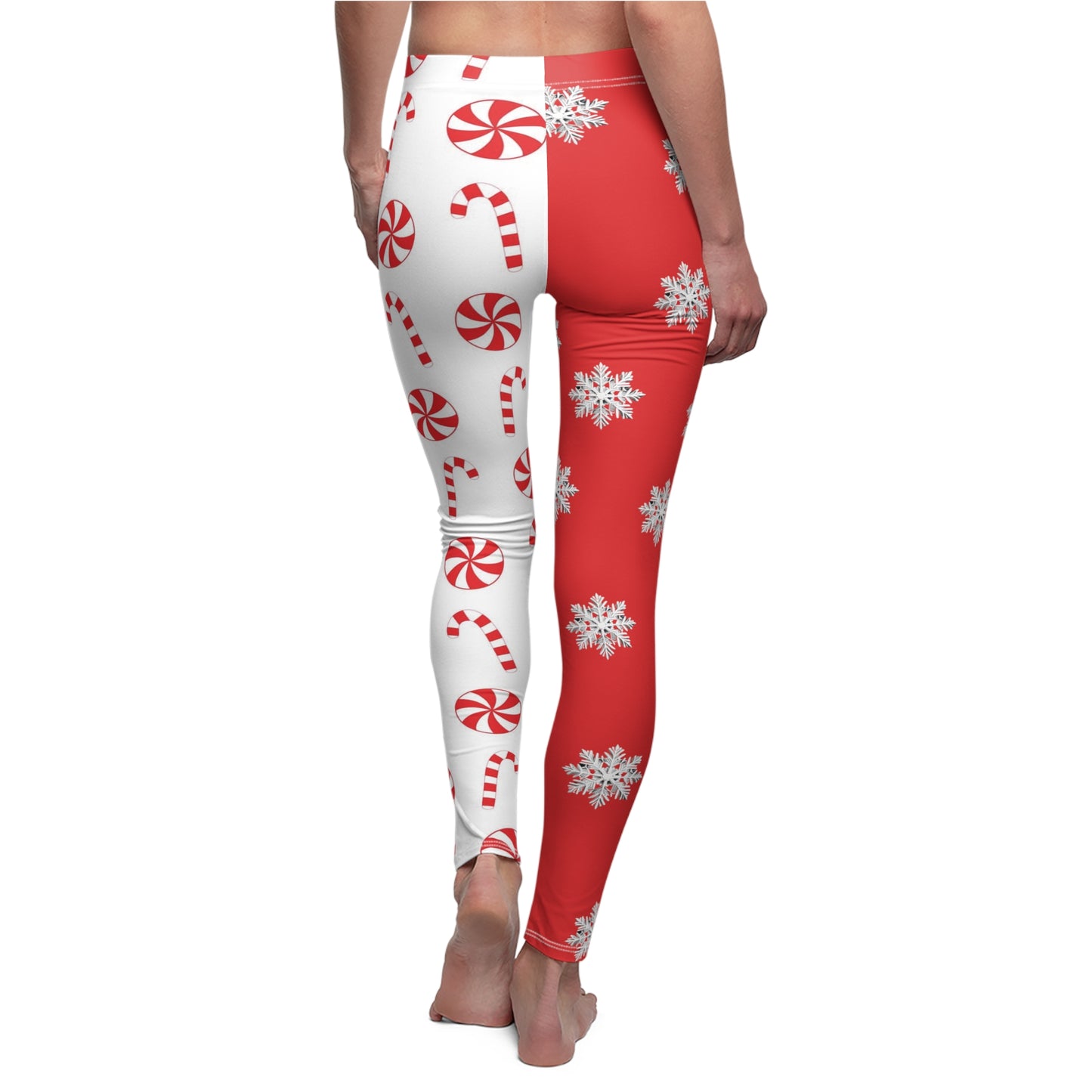 Snowflake Candy Cane Leggings