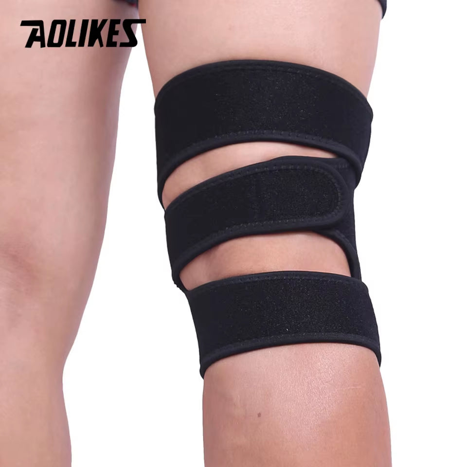 Adjustable Patella Knee Support Brace with Open-Kneecap Stabilizer — Compression Sleeve for Running, Gym, and Everyday Joint Support