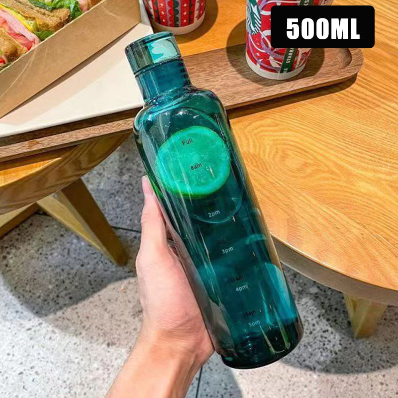 1pc Premium Leak-Proof Sports Water Bottle - Durable Plastic, BPA-Free, 500ml/17.60OZ, 700ml/24.64OZ Capacity, Portable and Convenient for Gym, Fitness, Outdoor Activities