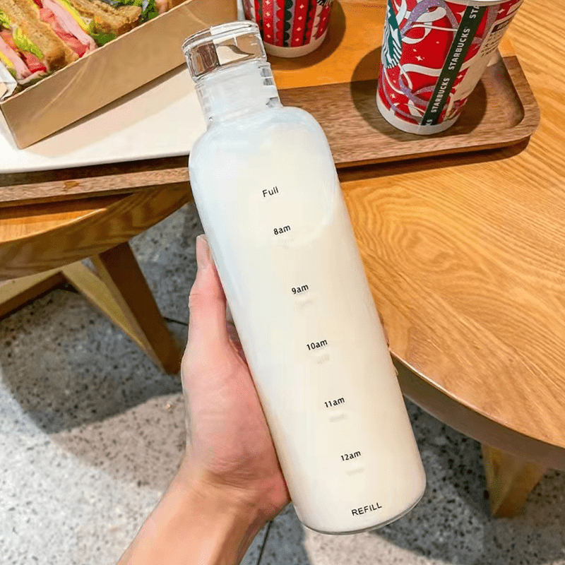 1pc Premium Leak-Proof Sports Water Bottle - Durable Plastic, BPA-Free, 500ml/17.60OZ, 700ml/24.64OZ Capacity, Portable and Convenient for Gym, Fitness, Outdoor Activities