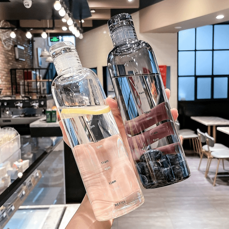 1pc Premium Leak-Proof Sports Water Bottle - Durable Plastic, BPA-Free, 500ml/17.60OZ, 700ml/24.64OZ Capacity, Portable and Convenient for Gym, Fitness, Outdoor Activities