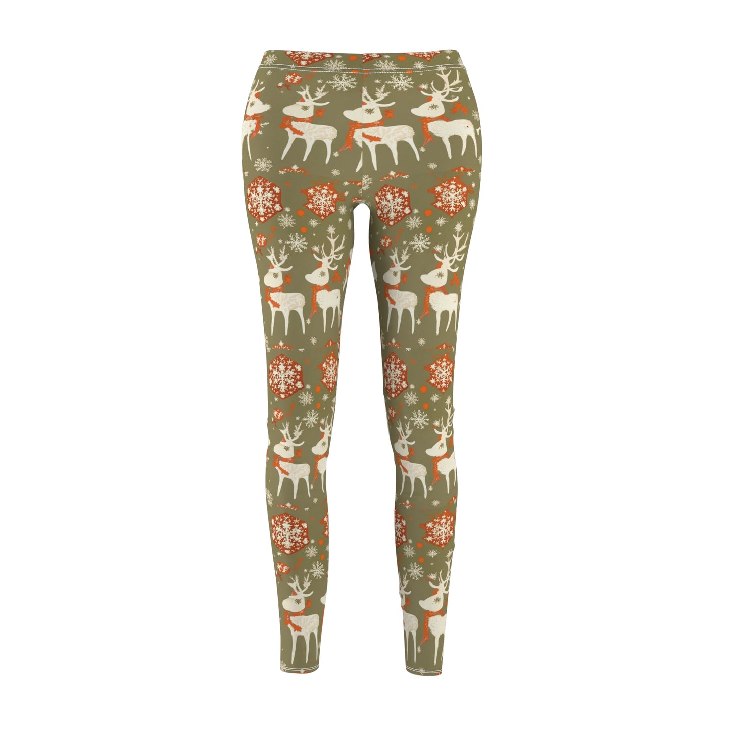 Holiday Tan Christmas Yoga Pants