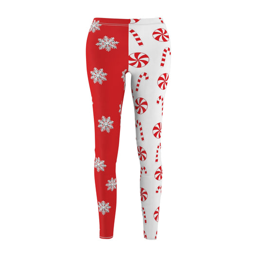Snowflake Candy Cane Leggings
