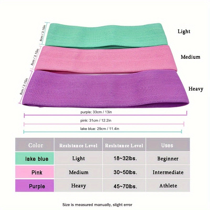 Butt Lifter Yoga Resistance Bands for Fitness Squats, Latex Non-Slip Elastic Band Suitable for Hip Training, Gym Workout Tension Straps