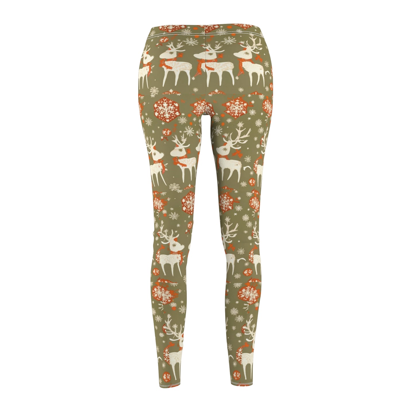 Holiday Tan Christmas Yoga Pants