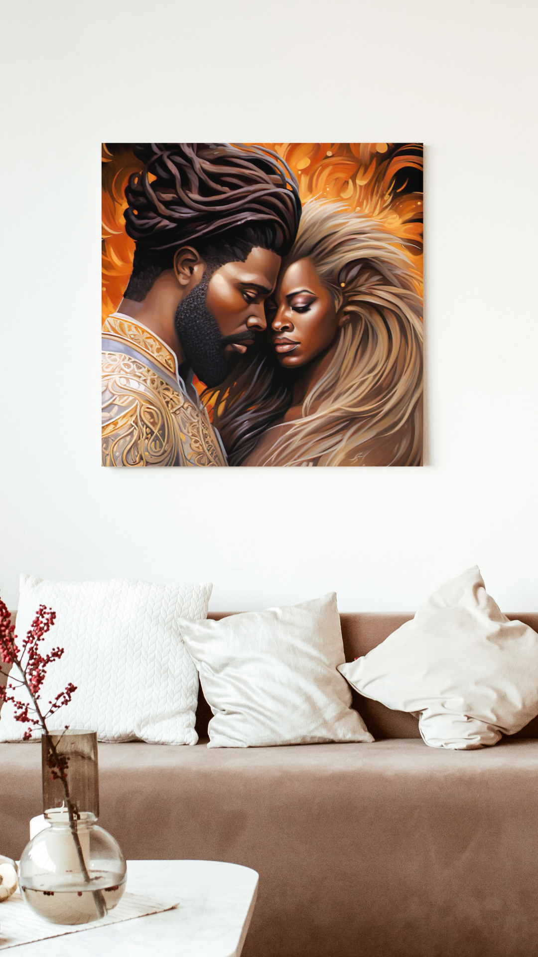 Couple Firey Canvas