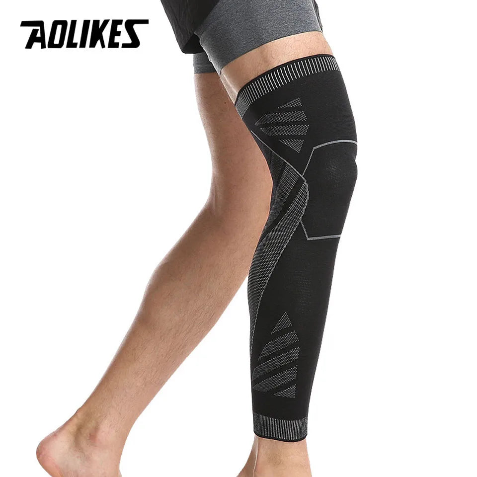 Sports Full Leg Compression Sleeves Knee Braces Support Protector for Weightlifting Arthritis Joint Pain Relief