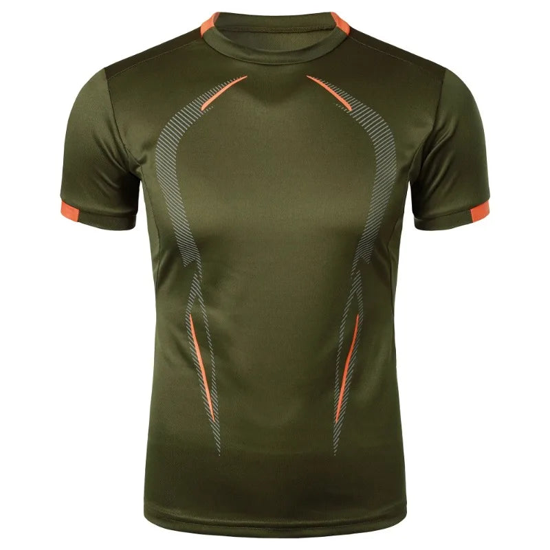 Mens Sport Gym Breathable T Shirt Men Quick Drying Jogging Tops Men Lightweight Training Tees Fitness Tops Running Sweatwear