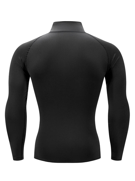 2025 New Men Sportswear Fitness Top Gym Shirts Quick-drying Breathable Slim Long-sleeved T-shirt Running Training Clothes Autumn