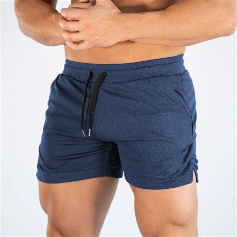 Mens Gym Training Shorts Men Sports Casual Clothing Fitness Workout Running Grid quick-drying compression Shorts Athletics