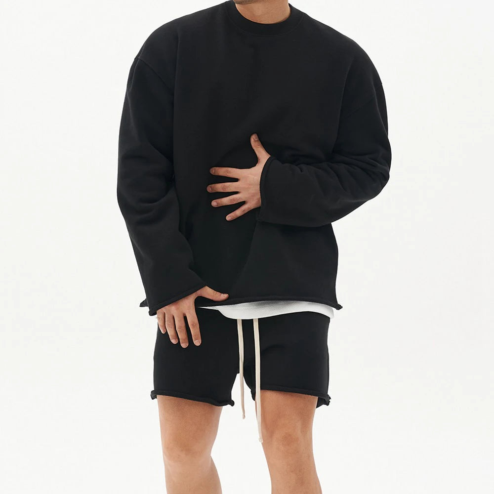 Mens Training Sports Suits Gym Fitness Kits Sportswear Hoodie Pullover Hooded Shorts Jogging Sets Cotton Running Tracksuits