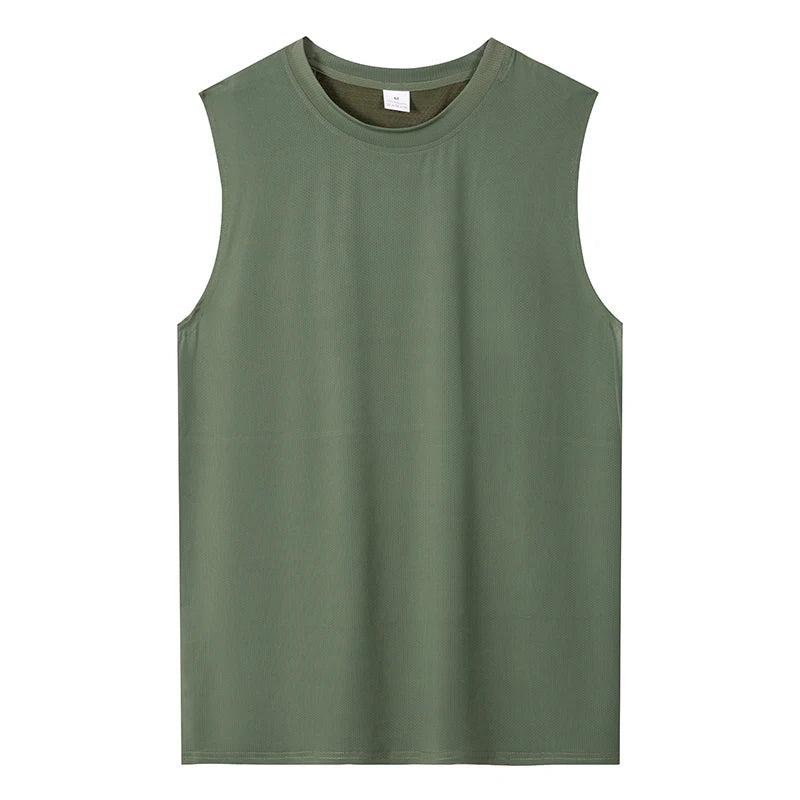 Mens Gym Tank top Men Fitness Sleeveless Shirt Male Mesh Breathable Fitness Sports Vest Undershirt Gyms Running Vest Men