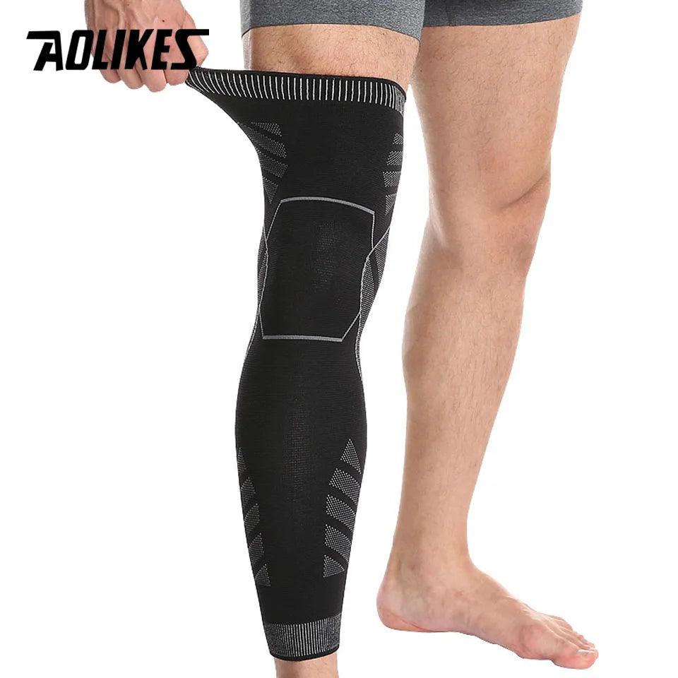Sports Full Leg Compression Sleeves Knee Braces Support Protector for Weightlifting Arthritis Joint Pain Relief