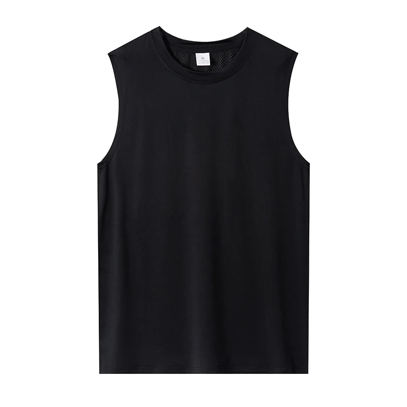 Mens Gym Tank top Men Fitness Sleeveless Shirt Male Mesh Breathable Fitness Sports Vest Undershirt Gyms Running Vest Men