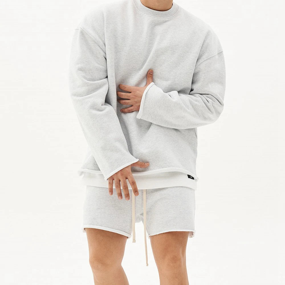 Mens Training Sports Suits Gym Fitness Kits Sportswear Hoodie Pullover Hooded Shorts Jogging Sets Cotton Running Tracksuits