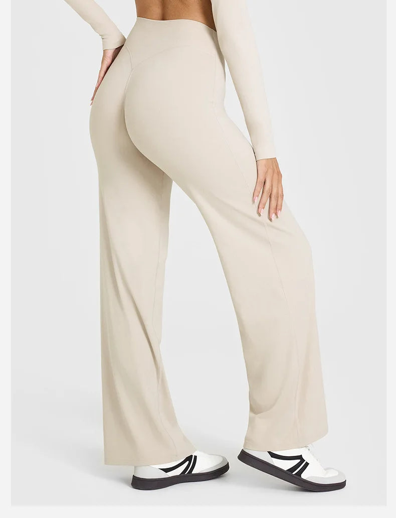 Sports straight-leg pants for women without embarrassment wide-leg pants yoga breathable fitness clothing versatile casual pants