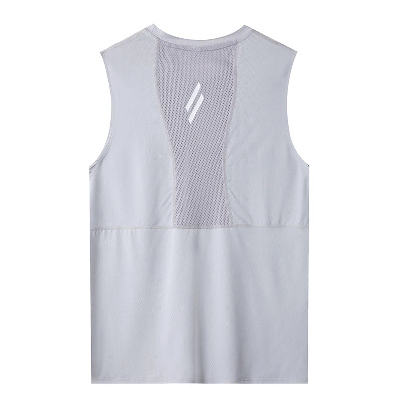 Mens Gym Tank top Men Fitness Sleeveless Shirt Male Mesh Breathable Fitness Sports Vest Undershirt Gyms Running Vest Men