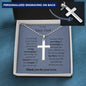 Personalized Stainless-Steel Cross Necklace|StepDad|Father's Day|Birthday|