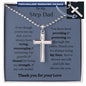 Personalized Stainless-Steel Cross Necklace|StepDad|Father's Day|Birthday|