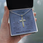 Personalized Stainless-Steel Cross Necklace|StepDad|Father's Day|Birthday|