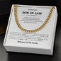 Son-In-Law Wedding Compass Necklace from Mom| Gifts to my Son-In-Law on his Wedding, Wedding Gift for Groom from Parents, Wedding Day Gift for Son-In-Law
