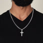 Son Wedding Cross Necklace from Mom, Gifts to my Son| Wedding Gift for Groom from Parents, Wedding Day Gift for Him