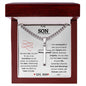Son Wedding Cross Necklace from Mom, Gifts to my Son| Wedding Gift for Groom from Parents, Wedding Day Gift for Him