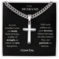 Artisan Cross Necklace on Cuban Chain|Husband|Father|