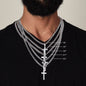 Artisan Cross Necklace on Cuban Chain|Husband|Father|