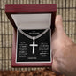 Artisan Cross Necklace on Cuban Chain|Husband|Father|