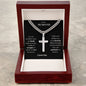 Artisan Cross Necklace on Cuban Chain|Husband|Father|