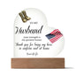 TO MY HUSBAND HEART GIFT ACRYLIC PLAQUE