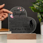 TO MY DAUGHTER PRINTED HEART ACRYLIC PLAQUE