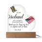 TO MY HUSBAND HEART GIFT ACRYLIC PLAQUE