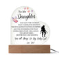 TO MY DAUGHTER PRINTED HEART ACRYLIC PLAQUE