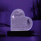 TO MY DAUGHTER PRINTED HEART ACRYLIC PLAQUE