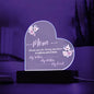 To Mother From Daughter Printed Heart Acrylic Plaque