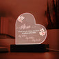 To Mother From Daughter Printed Heart Acrylic Plaque