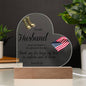 TO MY HUSBAND HEART GIFT ACRYLIC PLAQUE