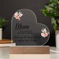 To Mom Heart Acrylic Plaque