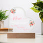 To Mother From Daughter Printed Heart Acrylic Plaque