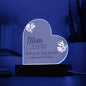 To Mom Heart Acrylic Plaque
