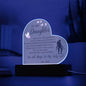 TO MY DAUGHTER PRINTED HEART ACRYLIC PLAQUE