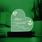 To Mother From Daughter Printed Heart Acrylic Plaque