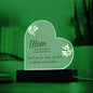 To Mom Heart Acrylic Plaque