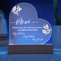 To Mother From Daughter Printed Heart Acrylic Plaque