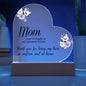 To Mom Heart Acrylic Plaque