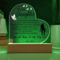 TO MY DAUGHTER PRINTED HEART ACRYLIC PLAQUE